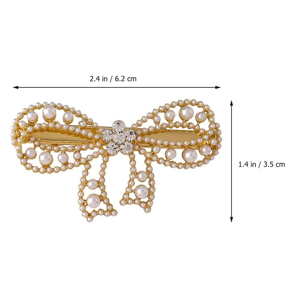 Beaupretty Large Pearl Hair Clips for Women & Girls - Elegant Bow Hair Barrettes & Fashion Hair Accessories | Perfect for Weddings, Parties & Everyday Wear