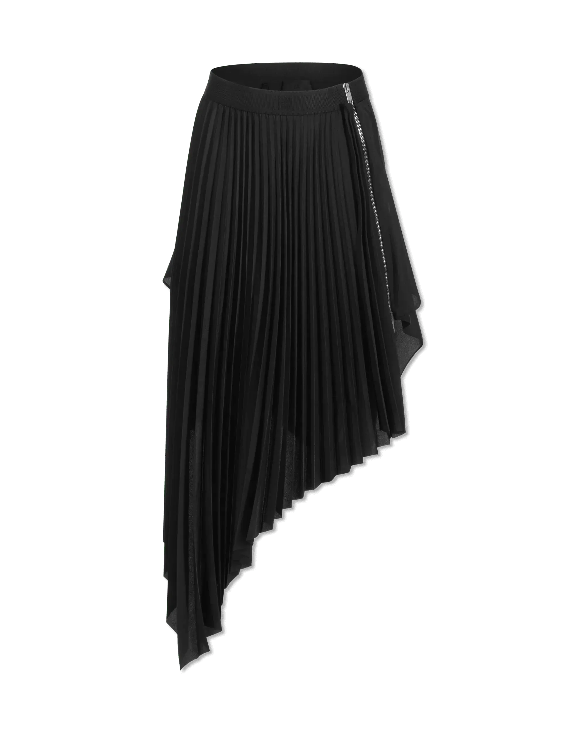 Asymmetric Pleated Skirt for Women - Trendy High Waist Flowy Midi Skirt with Side Slit | Perfect for Office, Date Night & Casual Outfits