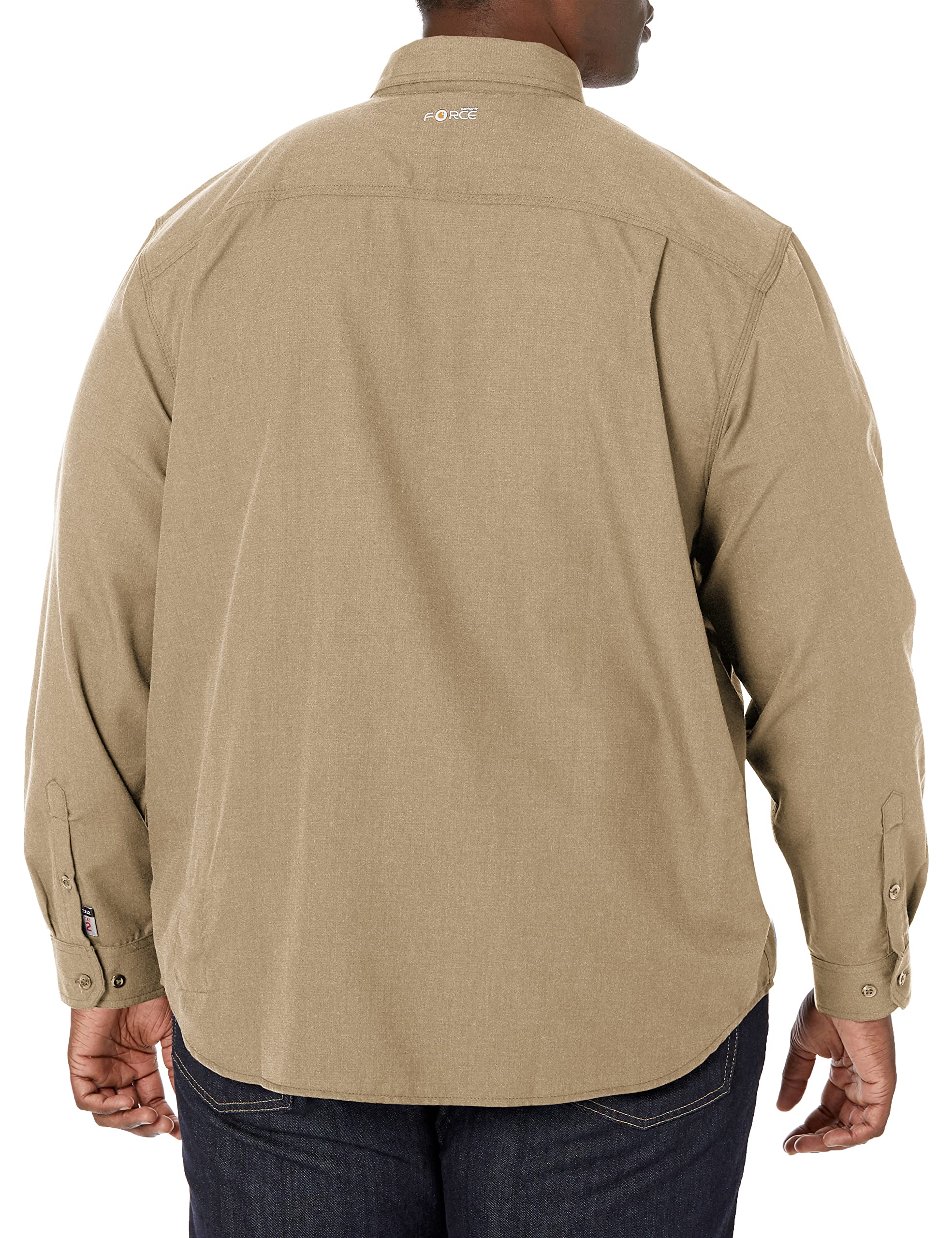 Carhartt Men's Flame Resistant Force Loose Fit Lightweight Long-Sleeve Work Shirt - Durable FR Safety Apparel for Construction, Welding & Outdoor Jobs