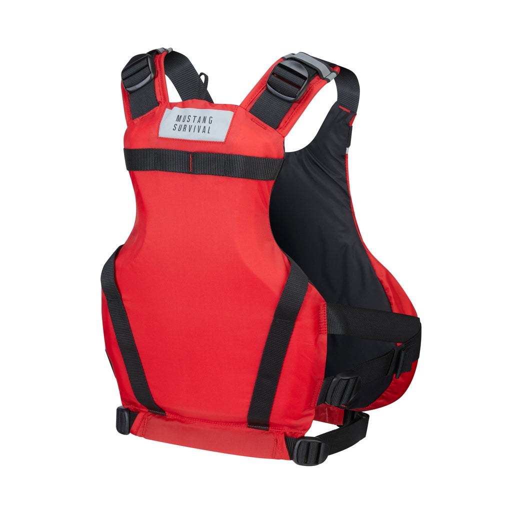 Mustang Vibe Harmonized Foam Pullover PFD - Red | US Coast Guard Approved Life Jacket for Kayaking, Boating & Water Sports