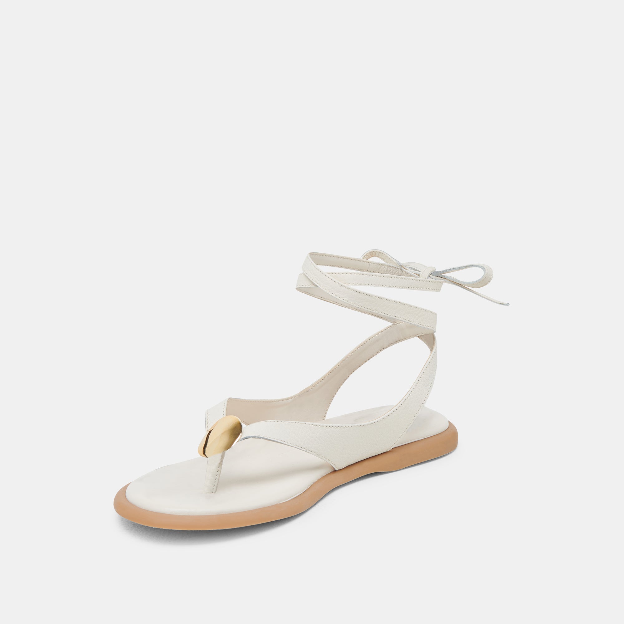JUDY Women's Bone Leather Sandals - Comfortable Casual Summer Slide Sandals for Beach, Walking, and Outdoor Activities