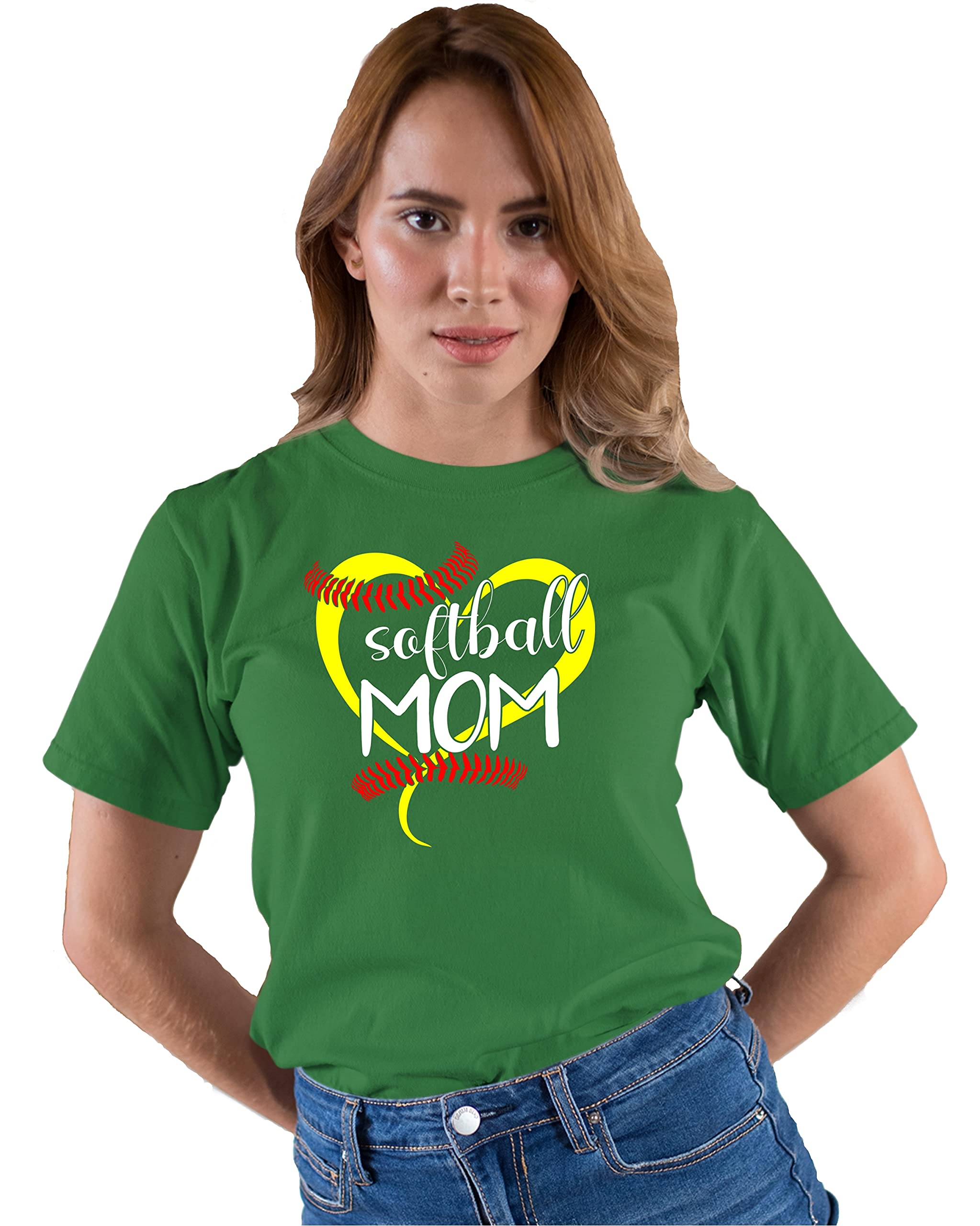 Go All Out Adult Softball Mom T-Shirt - Funny Mother's Day Gift for Baseball Moms - Perfect for Games, Practice & Team Spirit