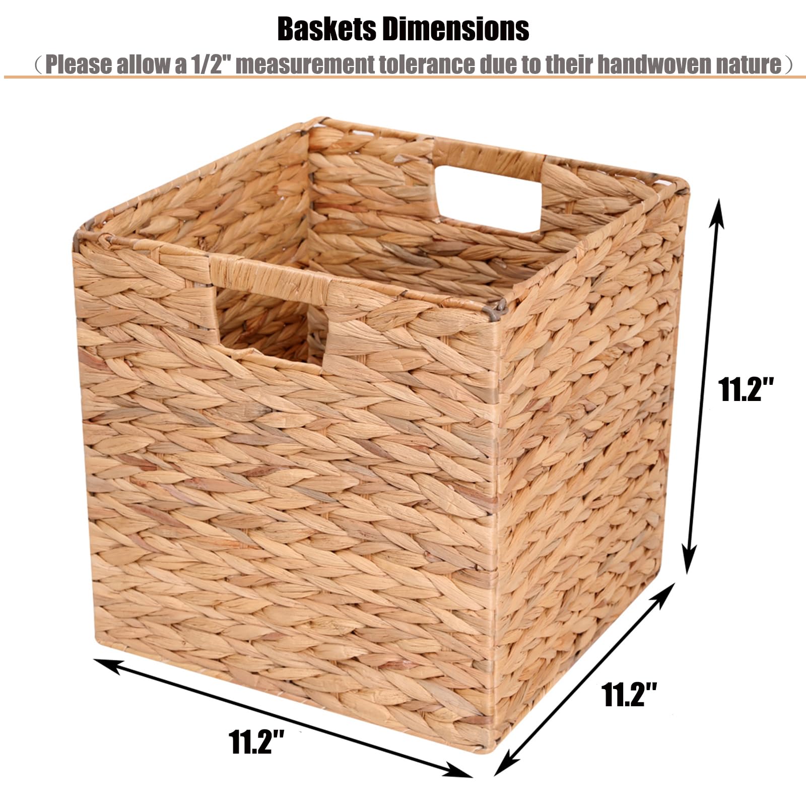 Water Hyacinth Storage Baskets Set of 4 - 11.2