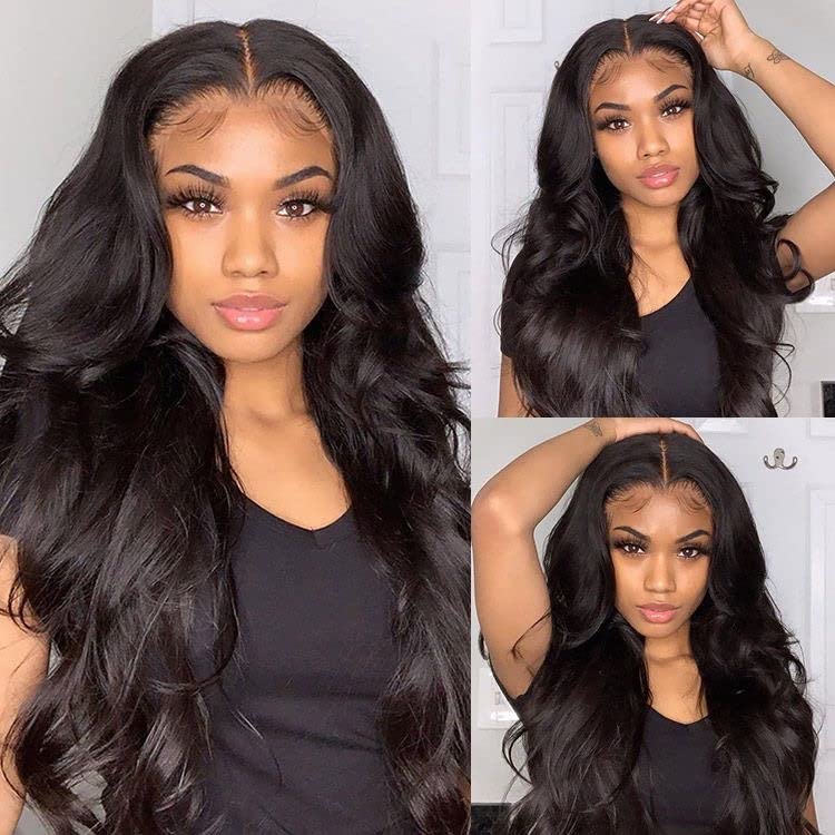 22 Inch Clip-in Hair Extensions - 8Pcs Brazilian Real Human Hair, Body Wave, 18 Clips, Double Lace Weft, 120g, #1B Natural Black - Perfect for Daily Styling, Parties & Special Occasions