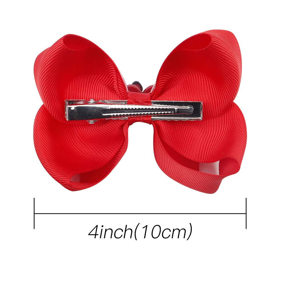 Valentine's Day Hair Hoop Headband with Bow - Cute Baby Girls Hair Clips & Accessories Set (JHV13) - Perfect for Valentine's Gifts, Birthday Parties & Photo Shoots