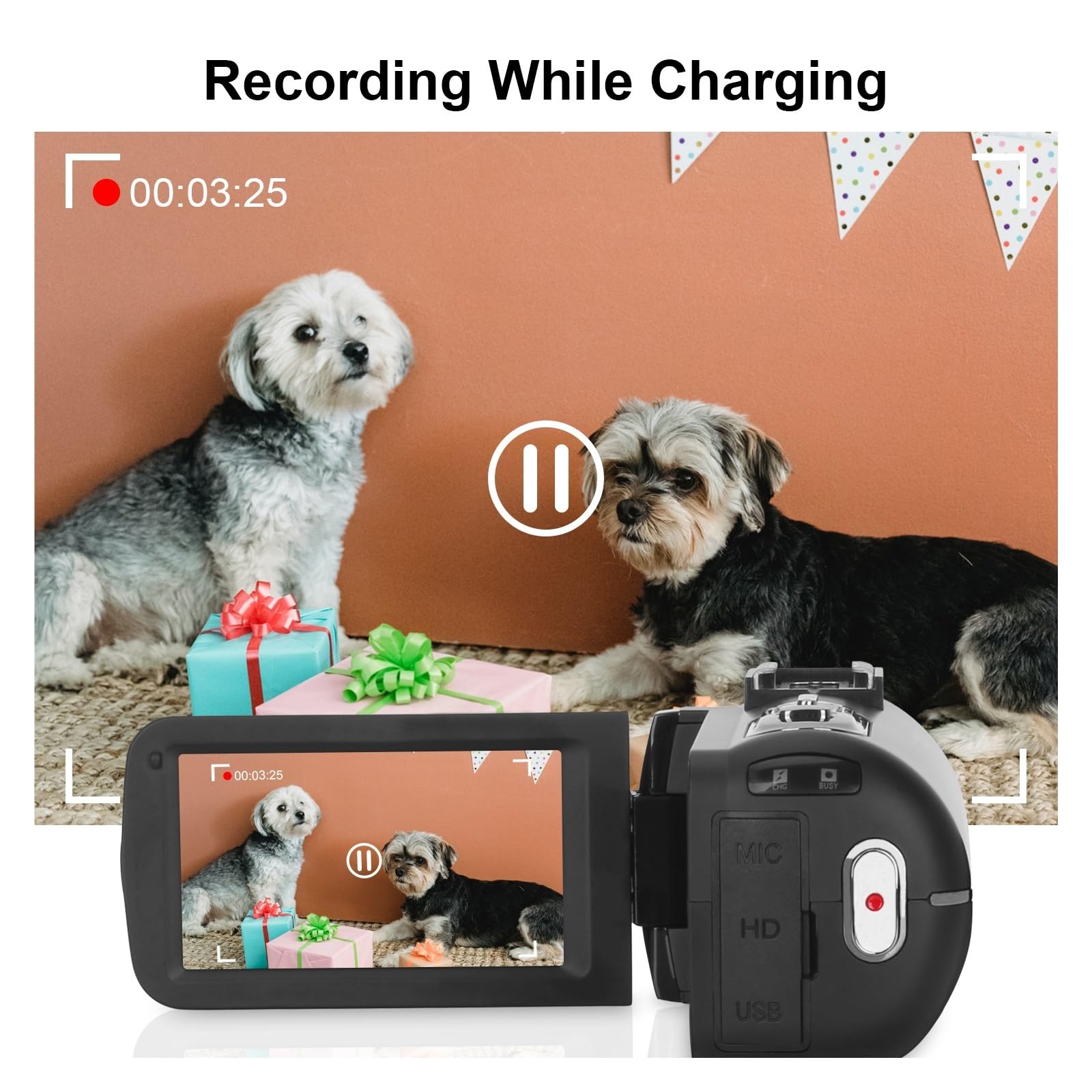 4K Digital Video Camera with WiFi & 18X Zoom - UHD Vlogging Camera for YouTube, Live Streaming, Webcam, Travel & Sports Recording (Includes 32GB SD Card)