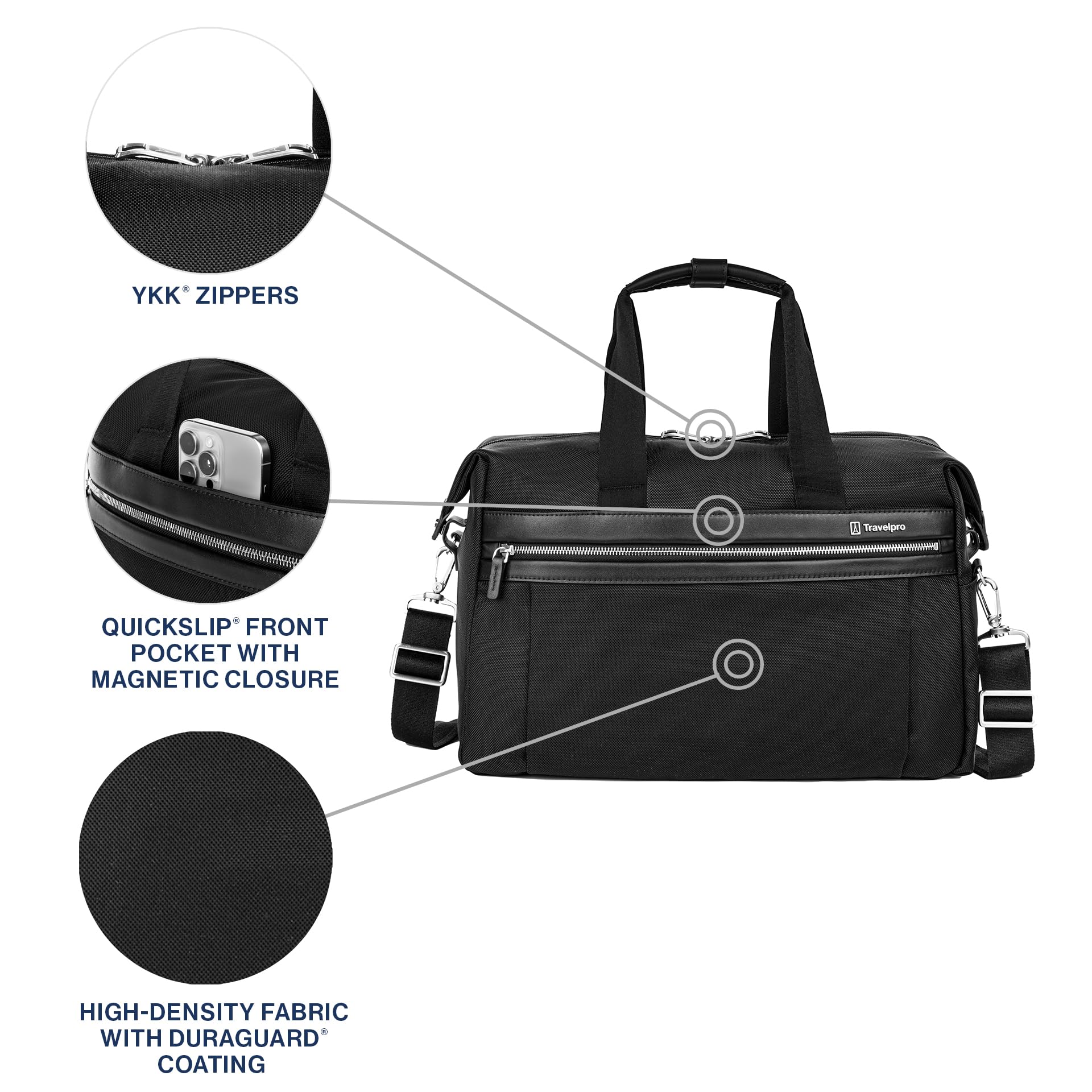 Travelpro Platinum Elite Carry-On Underseat Tote Bag - Lightweight Soft-Sided Luggage for Air Travel, Business Trips & Weekend Getaways | Fits Under Airplane Seat | Durable & Spacious Design
