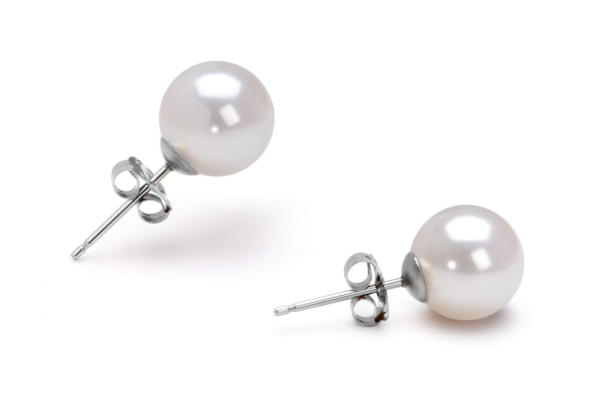 6.5-7mm AAA Quality Japanese Akoya Cultured Pearl Earrings in 14K Yellow Gold - Elegant Women's Jewelry for Weddings, Parties & Special Occasions