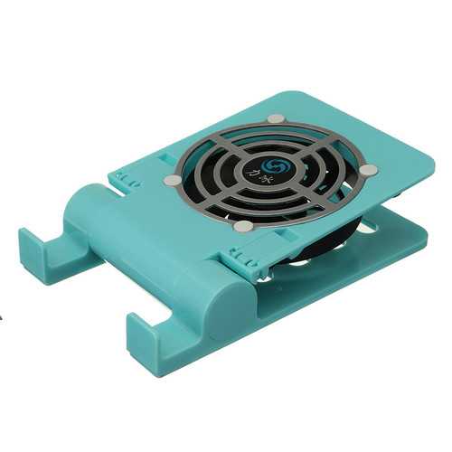 Bakeey Mini USB Desktop Fan with Phone Holder - Foldable Cooling Stand for Samsung, Xiaomi, iPhone - Perfect for Office, Home & Travel Use