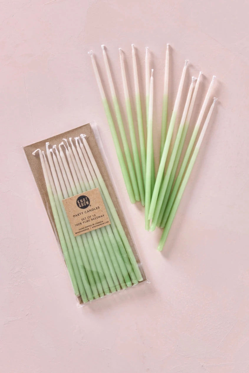 Natural Beeswax Candles - Mint Ombre Scented Tall Pillar Candles for Home Decor, Aromatherapy & Relaxation | Perfect for Living Room, Bedroom & Spa
