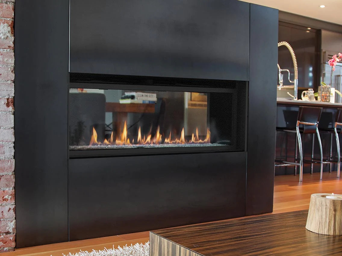 48 Inch Linear Contemporary Direct Vent Natural Gas Fireplace - DRL6048 | Modern Home Heating Solution for Living Rooms & Patios