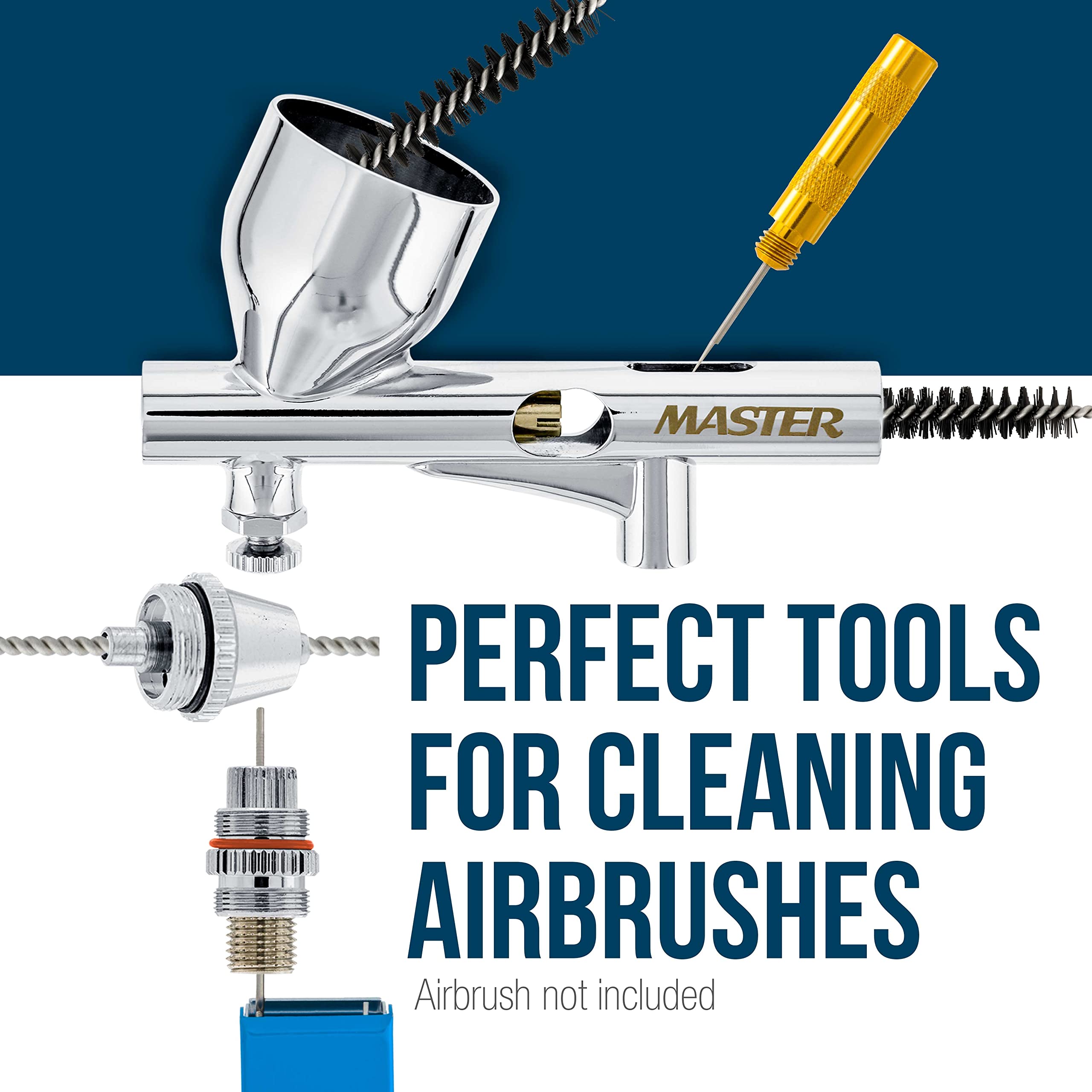 Airbrush Cleaning Kit with Solution & Tools for Artists & Hobbyists