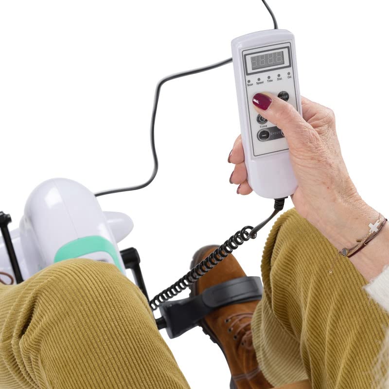 Electric Mini Exercise Bike Pedal Exerciser - Portable Under Desk Foot Cycle for Home & Office Workout, Perfect for Fitness, Rehab & Sedentary Lifestyle