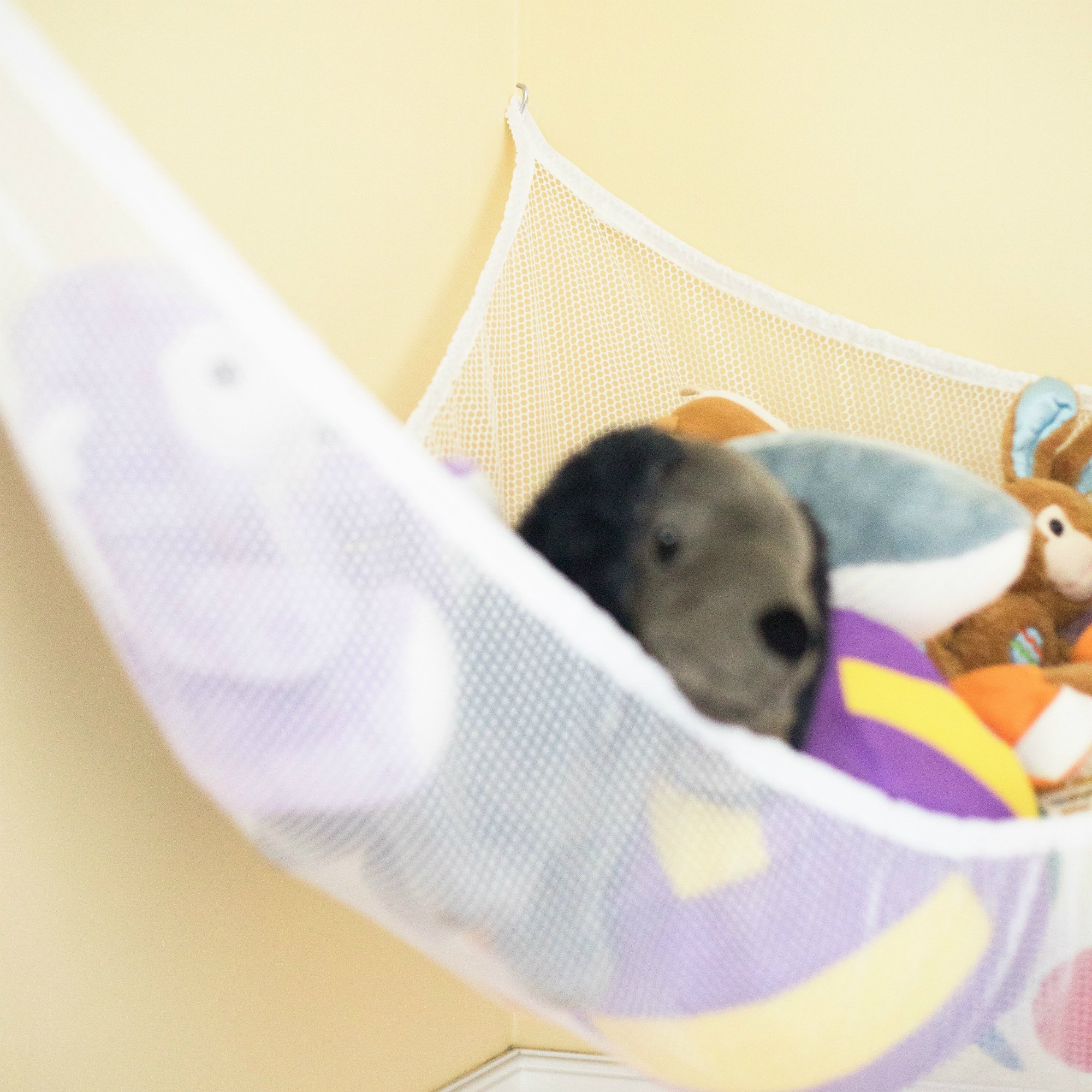 Jumbo 6' Mesh Stuffed Animal Hammock & Toy Storage Net - Wall Mounted Organizer for Plush Toys, Pool Toys, Sports Gear, Baby Items (Safe for Kids) - Perfect for Bedrooms, Playrooms & Nursery Organization