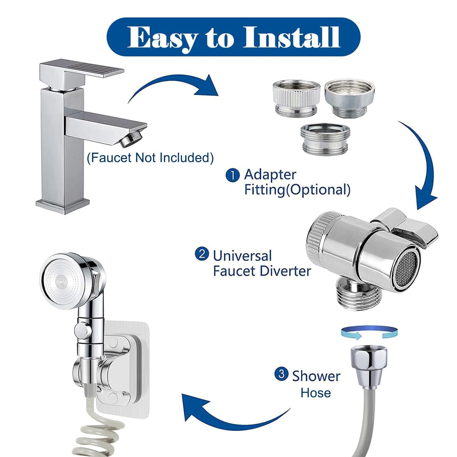 Handheld Kitchen Sink Sprayer with 118