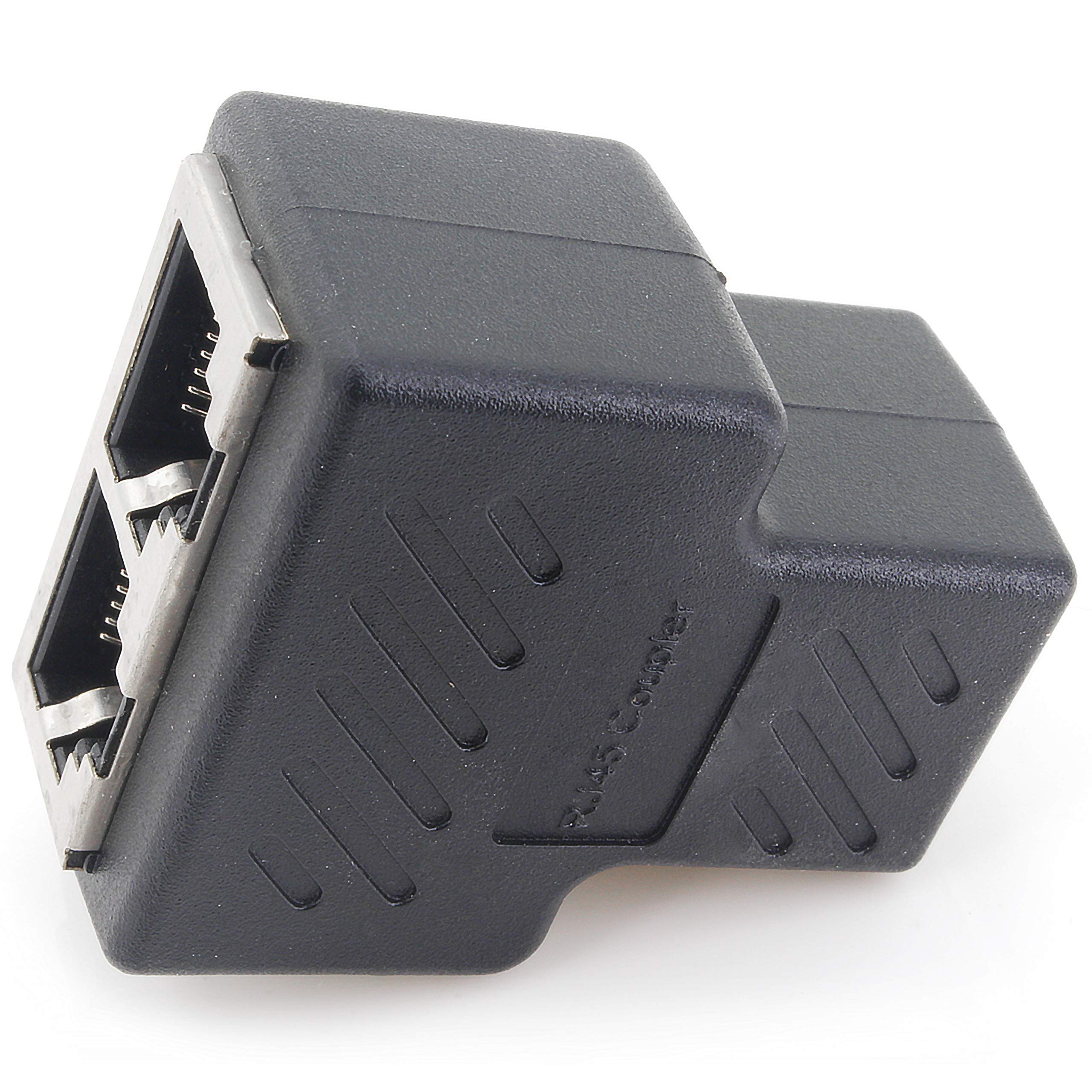 1aTTack.de Cat.6A Ethernet Cable Connector - RJ45 Network Splitter Adapter (2 Pack) - Compatible with Cat5/Cat6/Cat7/Cat8 Cables - Ideal for Home/Office Networking & High-Speed Internet Setup
