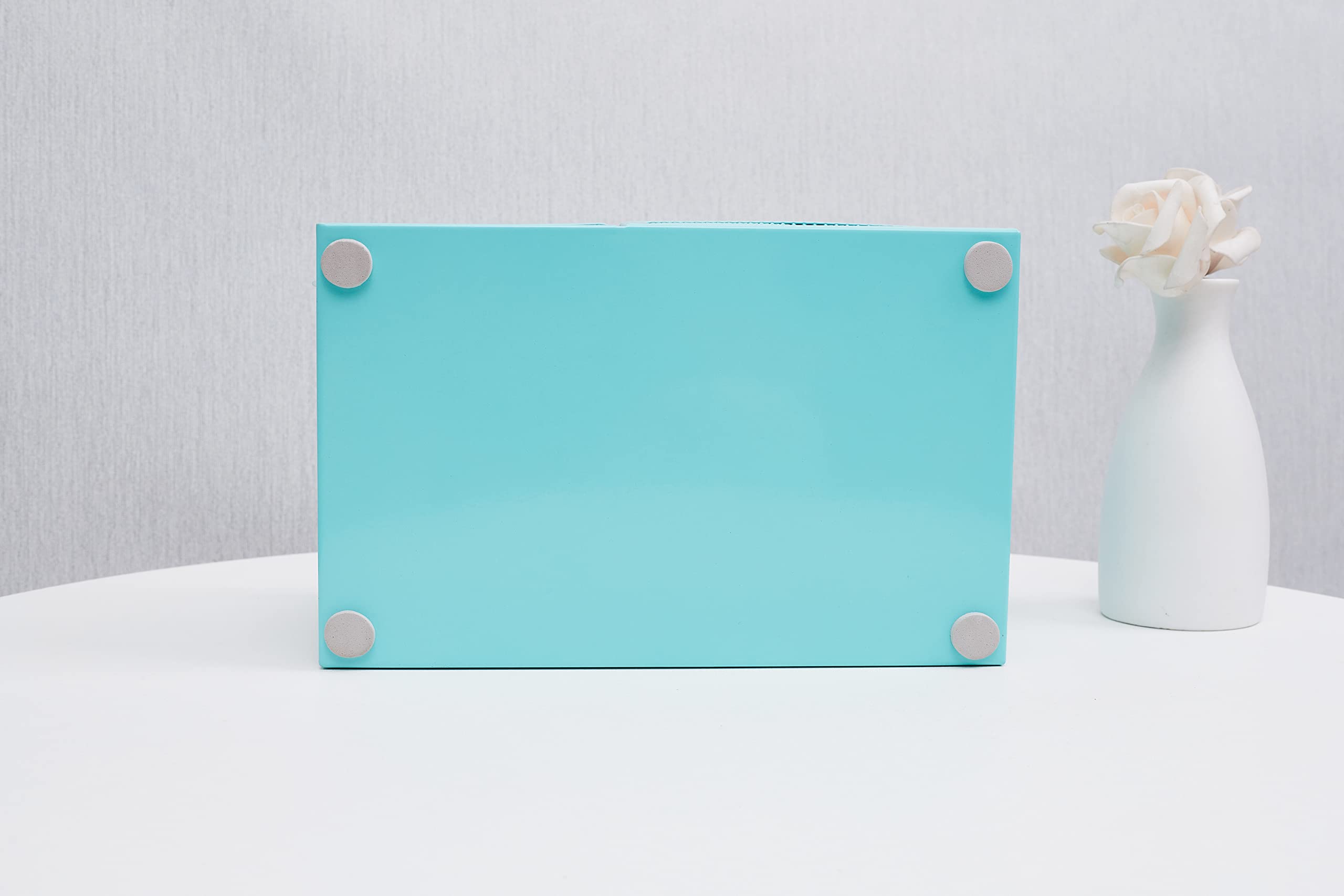 Anova Mesh Desk Organizer with 7 Compartments & Drawer - Multifunctional Office Organizer for Pens, Candy, Supplies - Perfect for Home Office, School, Workstation (Turquoise)