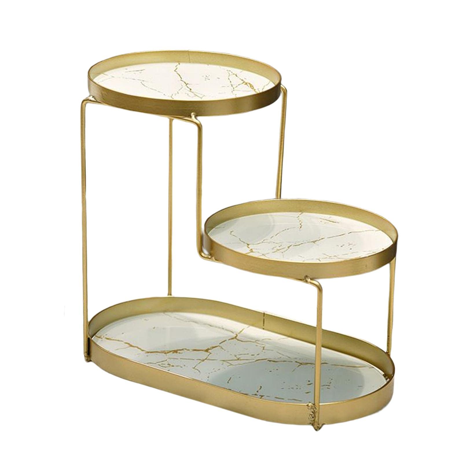 Milageto White Marble Vanity Tray - Decorative Cosmetic Organizer with Removable Glass Tray for Perfume, Makeup & Lotion Storage | Perfect for Bathroom Countertop, Dresser & Nightstand Organization