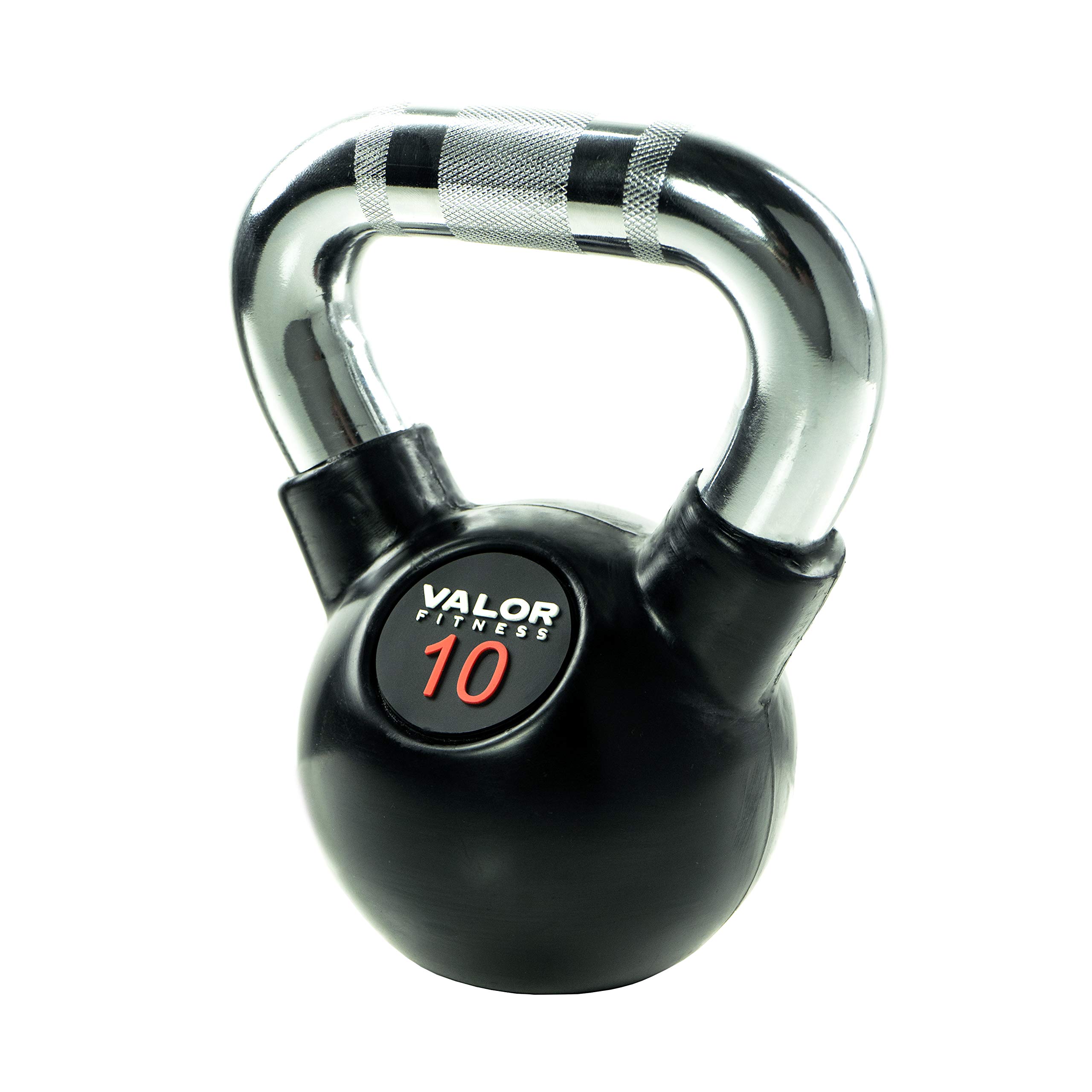 Valor Fitness Chrome Kettlebell Weights with Knurled Handle - 5-50lbs Adjustable Kettlebells for Home Gym, CrossFit & Strength Training - Perfect for Men & Women Workouts, HIIT & Functional Training