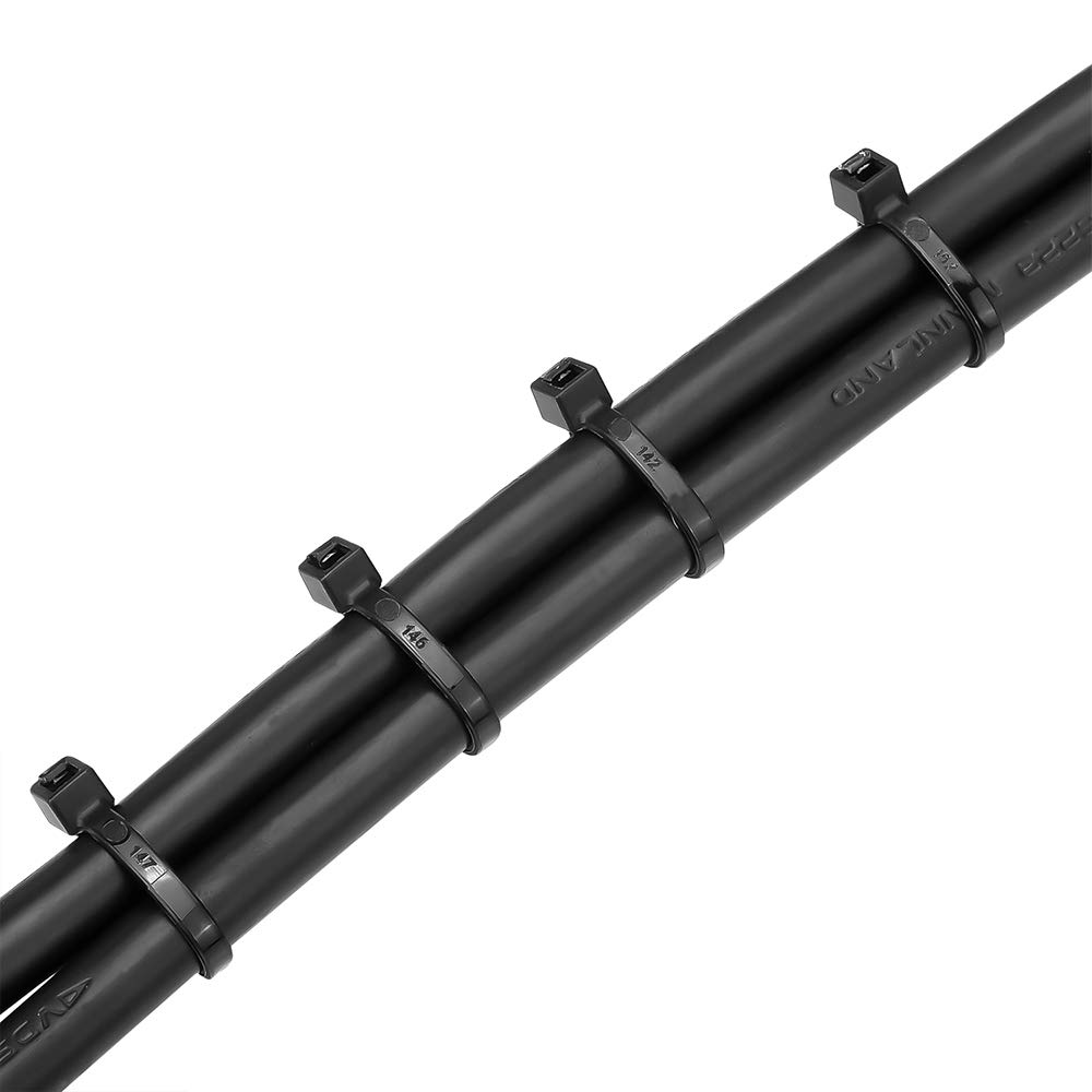 1000PCS Heavy Duty 4-Inch Nylon Self-Locking Cable Ties - 120mm Black Zip Ties for Indoor/Outdoor Use - Perfect for Organizing Wires, Securing Plants & DIY Projects
