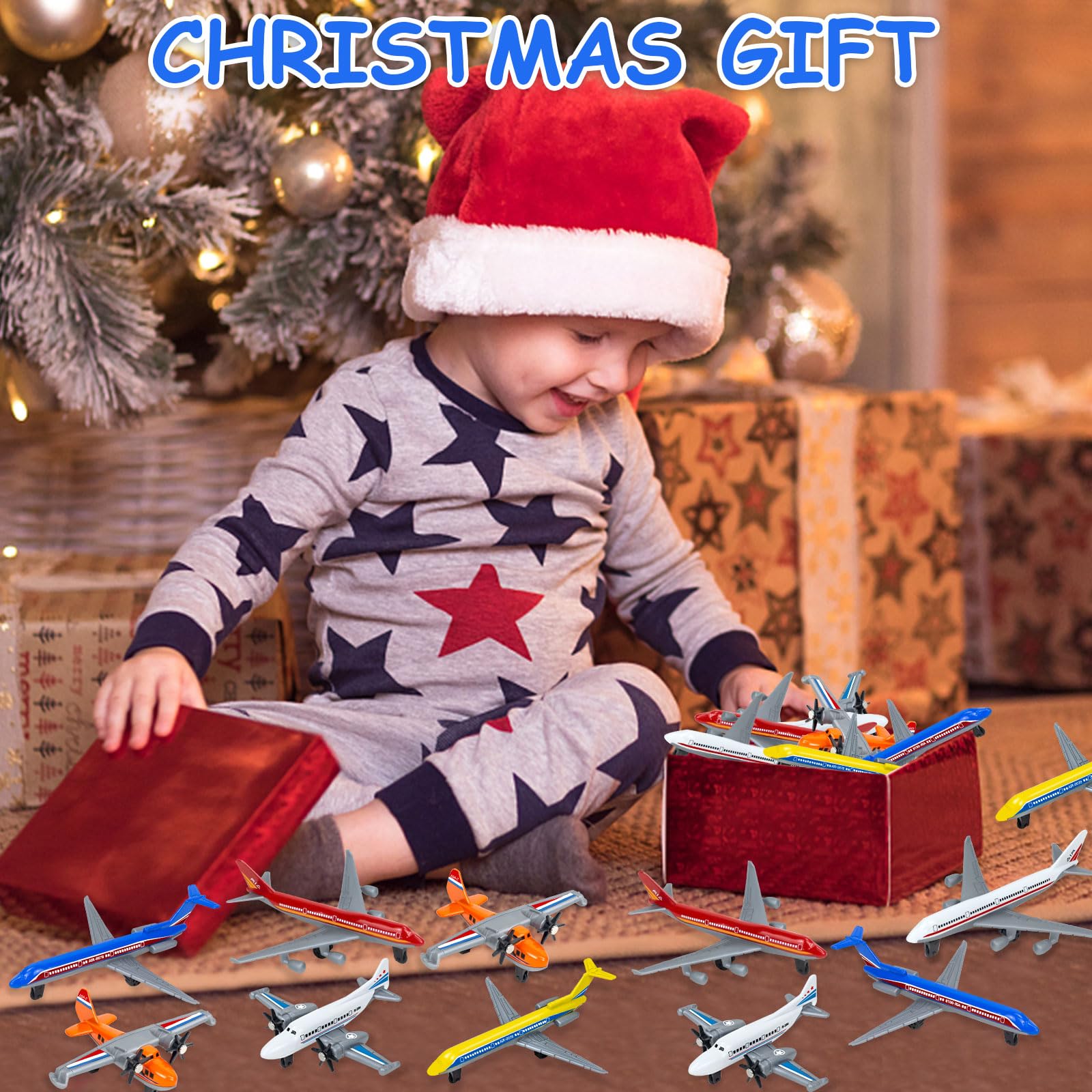 YongnKids 18 Pack Metal Diecast Airplane Toys for Boys & Girls Ages 3-7 - Mini Aircraft Model Set for Toddlers, Kids Birthday Party Favors & Gifts | Perfect for Pretend Play, Travel Toys & Educational STEM Learning