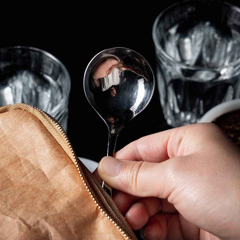 Professional Coffee Cupping Spoon - Round Stainless Steel Coffee Tasting Spoon for Roasters & Baristas - Perfect for Coffee Brewing, Cupping & Tasting Sessions (Silver, 1 Piece)