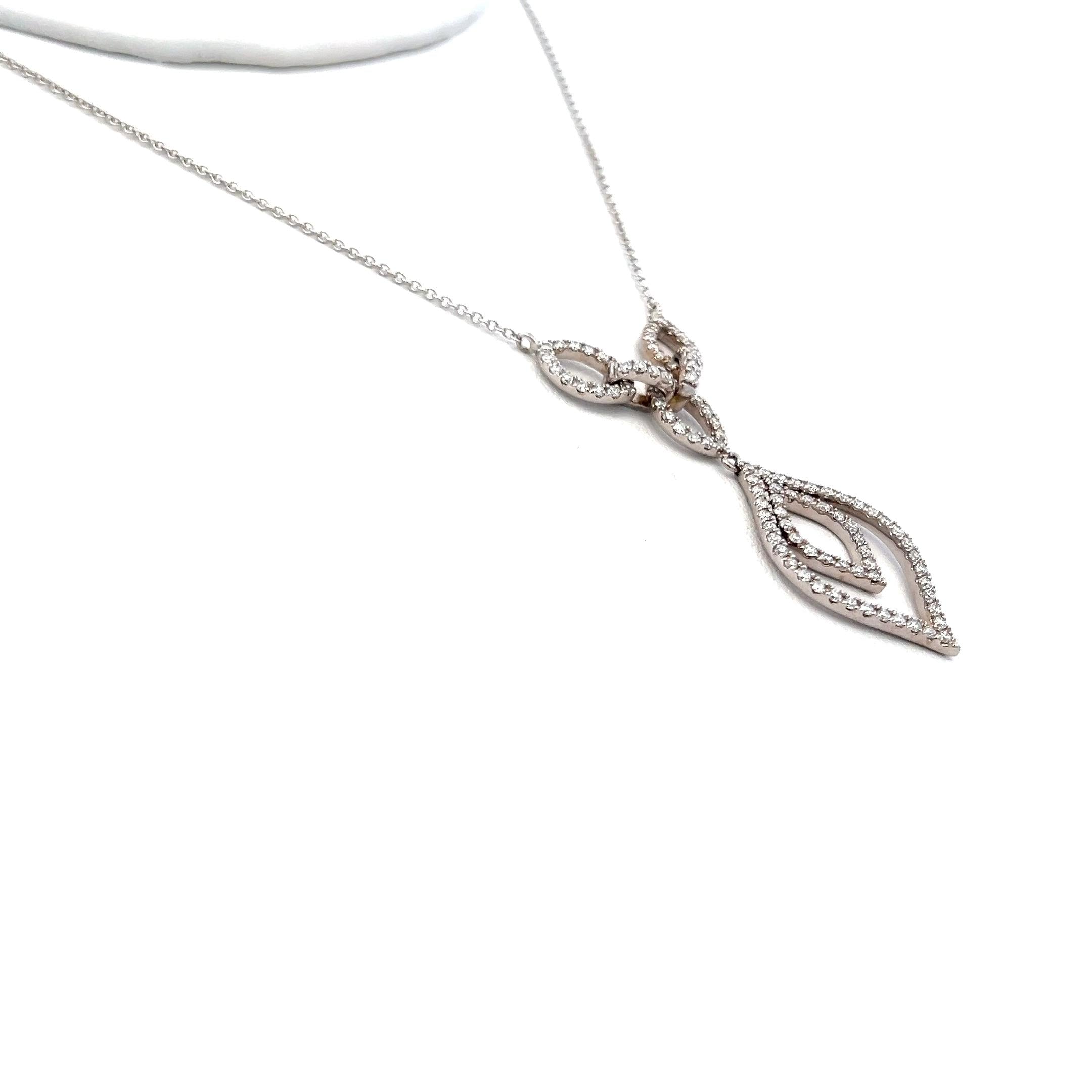 0.78 Carat Round Brilliant G VS2 Diamond Pendant Necklace in 14K White Gold - Elegant Jewelry Gift for Women, Perfect for Anniversaries, Weddings & Special Occasions