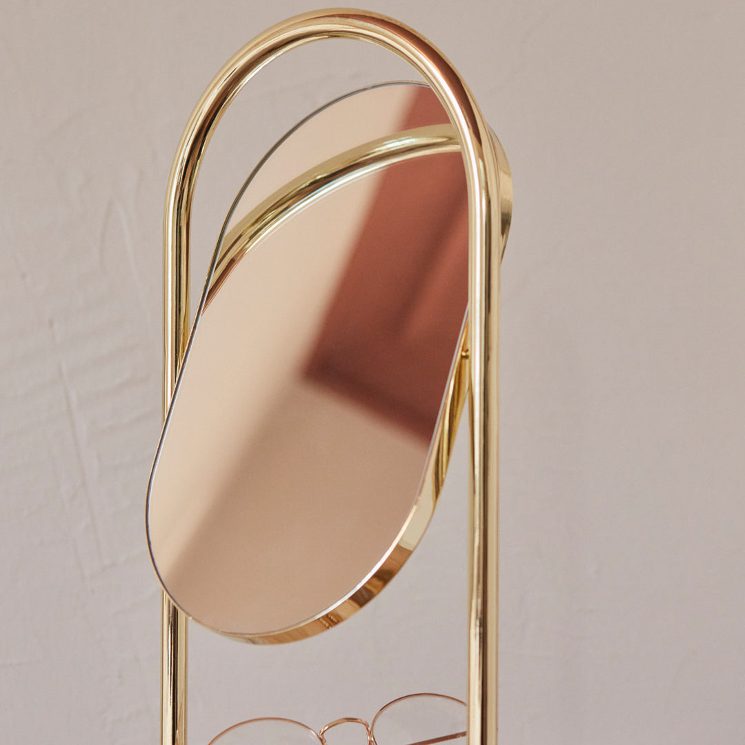 Angui Table Mirror - 2 Pack, Adjustable Vanity Mirror with LED Lights for Makeup, Dressing, and Skincare - Perfect for Bedroom, Bathroom, and Salon Use