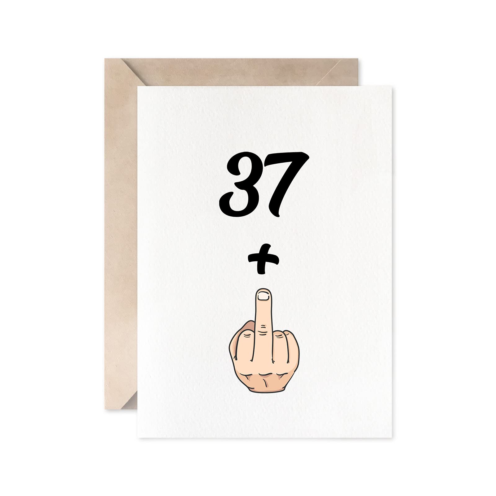 Funny 38th Birthday Card for Women & Men - Hilarious 37+1 Years Old Joke Gift Card - Perfect for Birthday Parties, Office Celebrations & Milestone Surprises