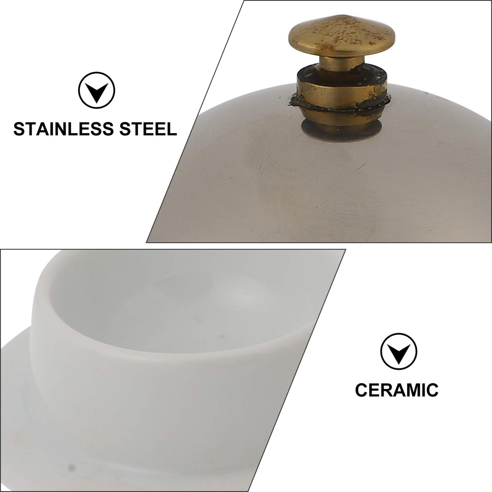 Stainless Steel Butter Dish with Lid - Cake Stand & Cheese Keeper for Kitchen & Dining