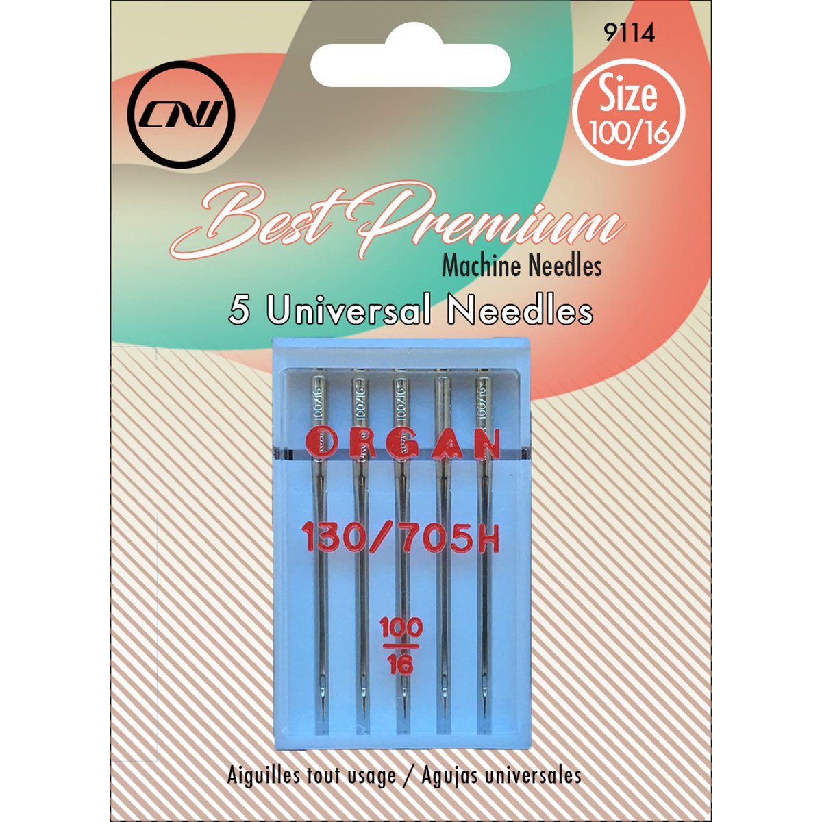 Clover Best Premium Universal Sewing Machine Needles - 5 Pack for Quilting, Embroidery & Heavy Fabrics | Perfect for Home & Professional Use