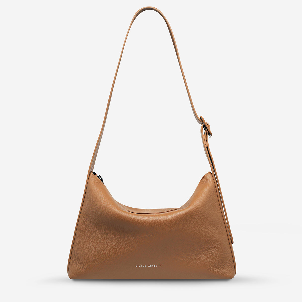 Premium Genuine Leather Crossbody Bag for Women - Stylish Camel Brown Shoulder Purse, Perfect for Work, Travel & Everyday Use