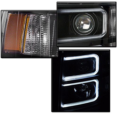 2007-2013 Chevy Silverado 1500 & 2007-2014 2500HD/3500HD LED Projector Headlights - Black Housing - High Performance Lighting for Night Driving & Off-Road Adventures