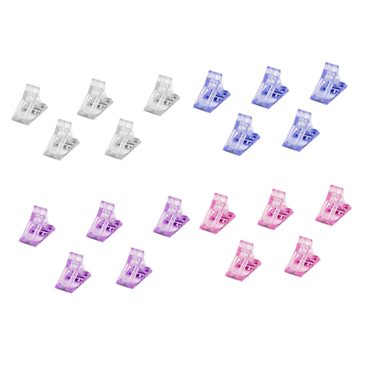 FOMIYES 25pcs Professional Nail Crystal Clips - DIY Nail Tip Clamps for Manicure & Nail Art - Durable Nail Accessories Set for Salon & Home Use
