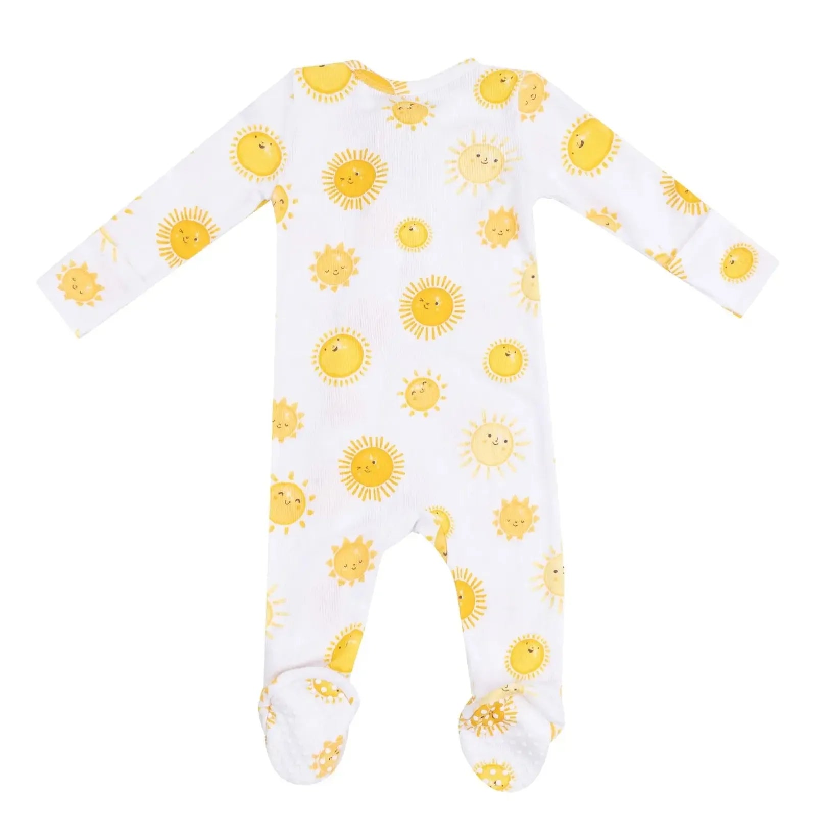 Angel Dear Two-Way Ribbed Zipper Footie - Soft Baby Romper with Sun Design for Easy Diaper Changes | Perfect for Newborns, Infants & Toddlers | Ideal for Playtime, Naptime & Everyday Wear