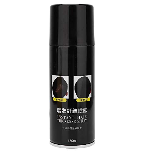 130g Unisex Hair Building Fibers Spray - Instant Thinning Hair Concealer for Men & Women, Natural-Looking Hair Loss Solution, Covers Bald Spots & Receding Hairline (Black) - Perfect for Daily Use, Work, Social Events & Special Occasions