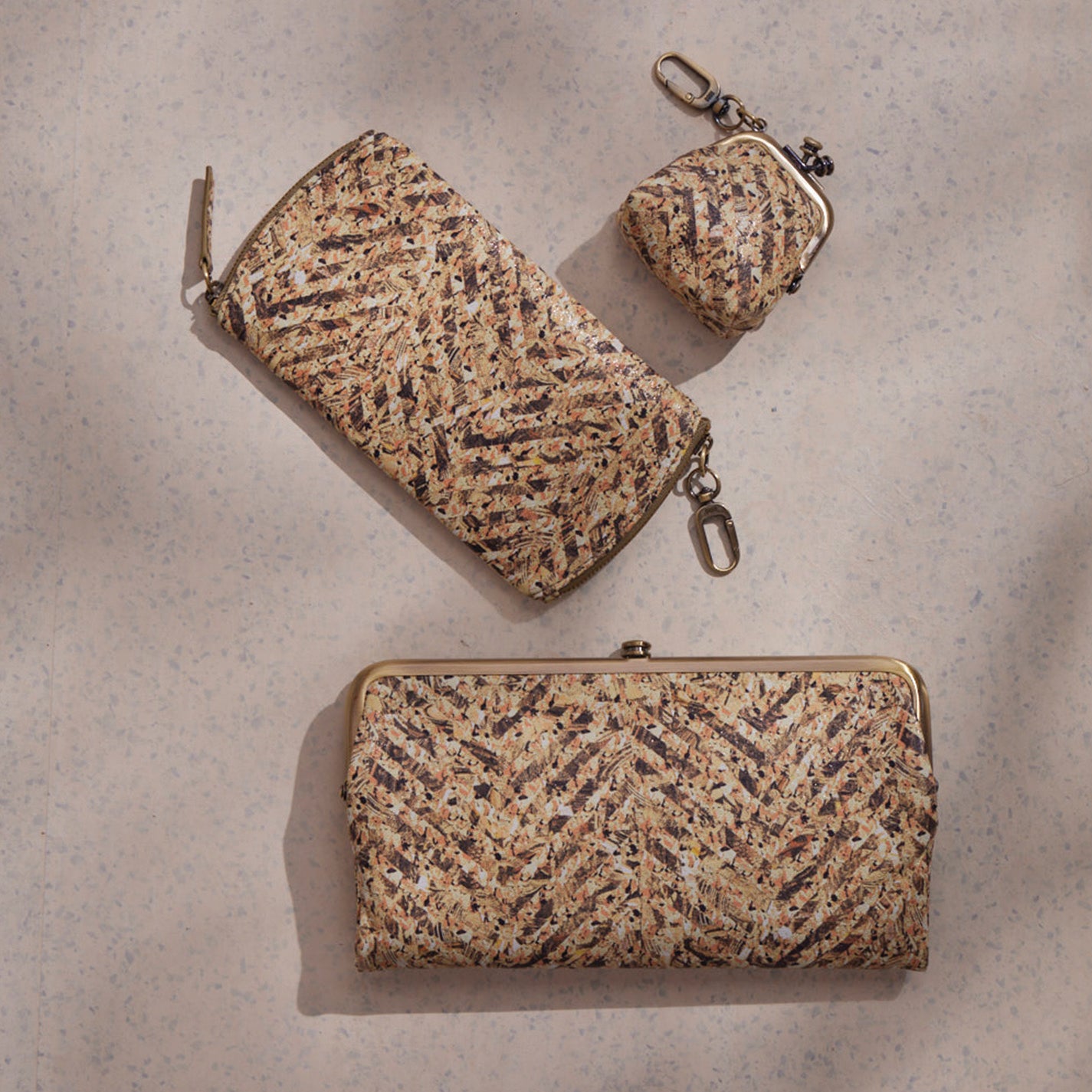 Premium Printed Leather Eyeglass Case - Neutral Mosaic Design | Durable & Stylish Glasses Holder for Travel, Work & Everyday Use