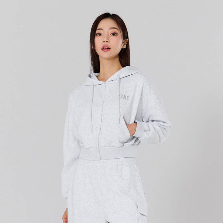 Women's Warm Cotton Crop Hoodie Zip Up Jacket - Cozy Casual Outerwear for Fall & Winter | Perfect for Layering, Gym, and Streetwear