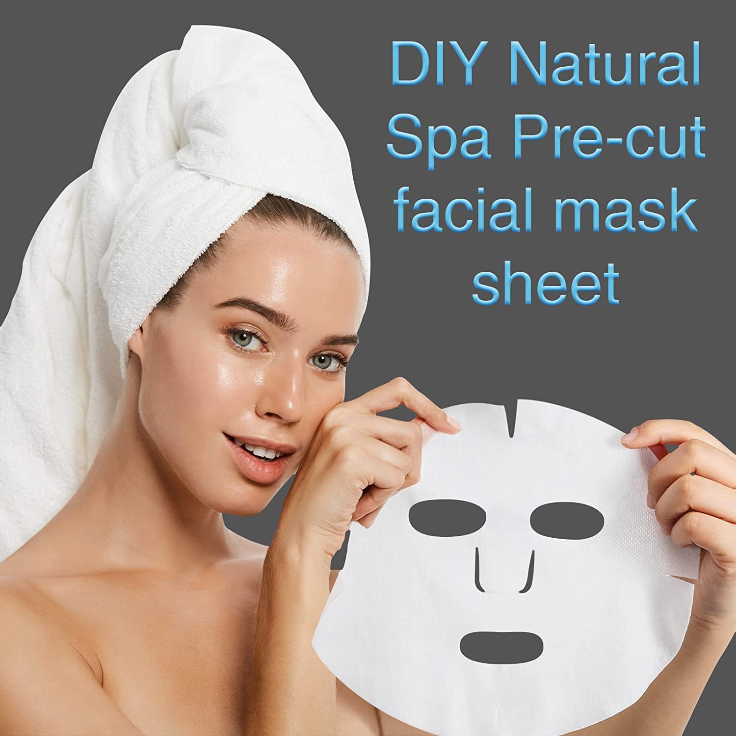 30-Piece Natural Cotton Facial Mask Sheets with Eye Masks - Hydrating & Brightening DIY Spa Skin Care for Women & Girls | Perfect for At-Home Relaxation & Self-Care Routine