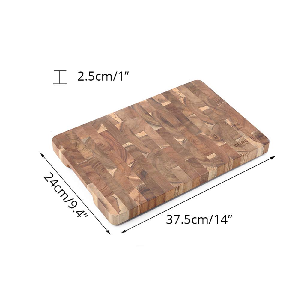 Premium Acacia Wood Cutting Board 14x9x1 Inch - Extra Large Kitchen Chopping Board with Handles, Durable Serving Tray for Meat, Cheese, Pasta & Vegetables | Perfect for Food Prep, Entertaining & Holiday Serving
