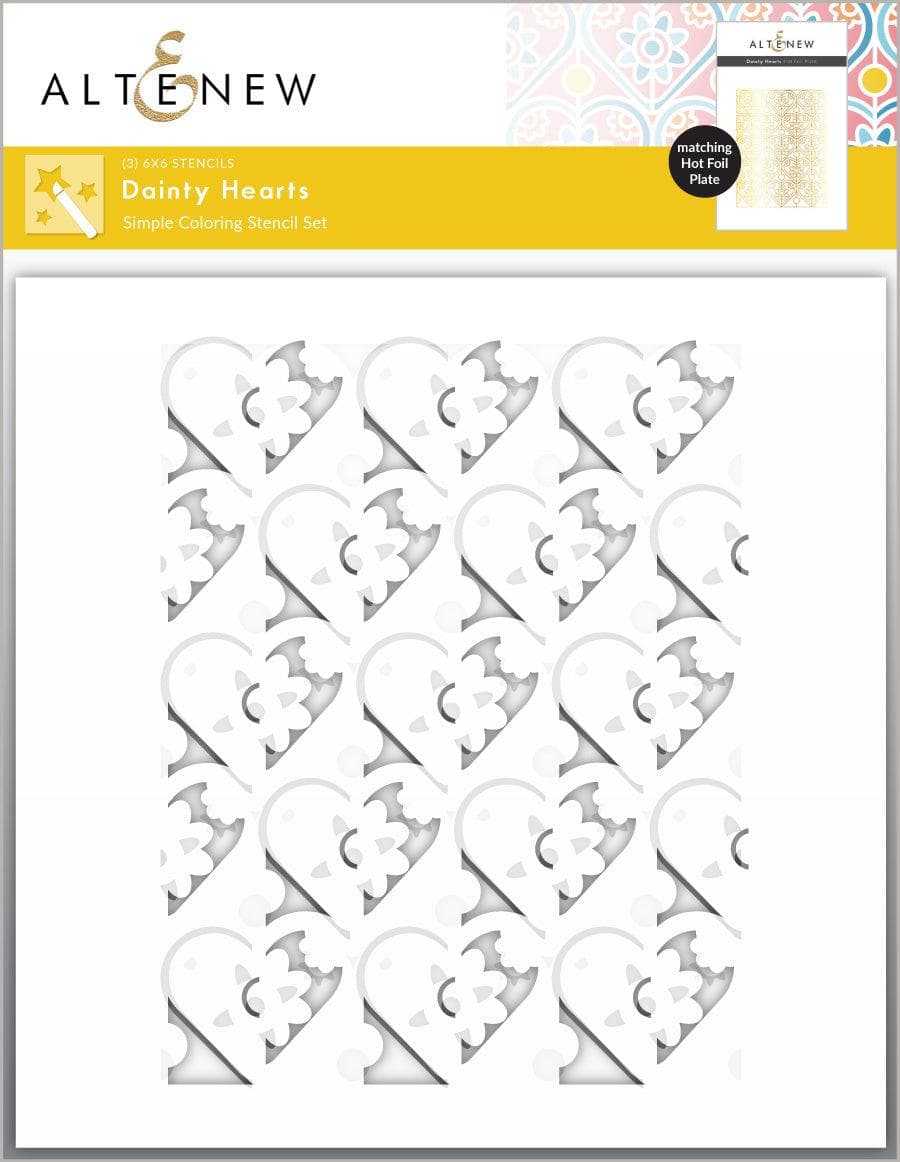 Dainty Hearts Stencil Set (3 in 1) - Perfect for DIY Crafts, Scrapbooking, and Home Decor