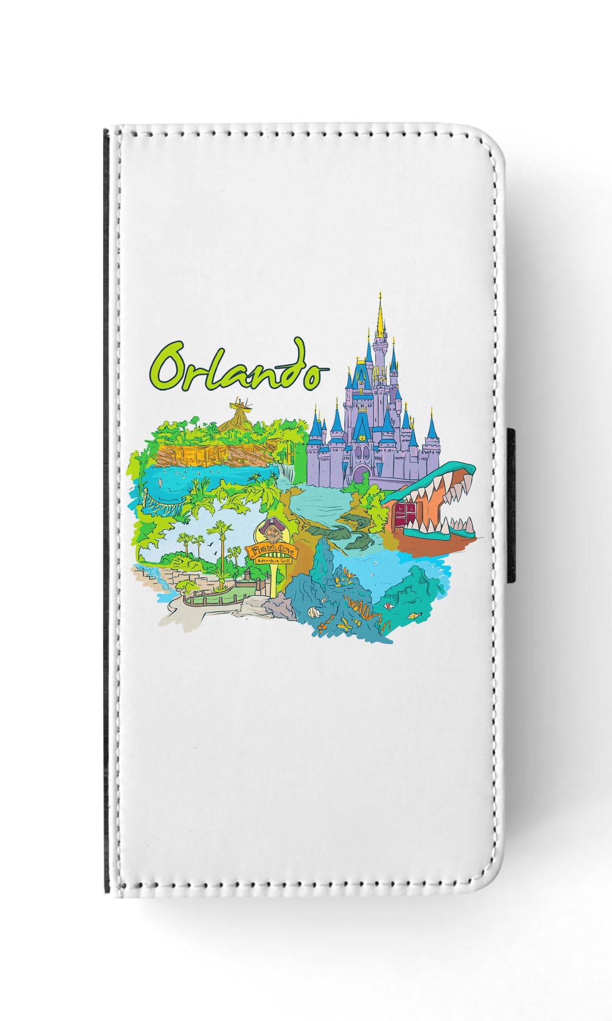 Foxercases Orlando USA FLIP Wallet Phone Case for Samsung Galaxy S23 Ultra/Plus - Slim Protective Cover with Card Slots & Kickstand | Perfect for Travel, Shopping & Daily Use