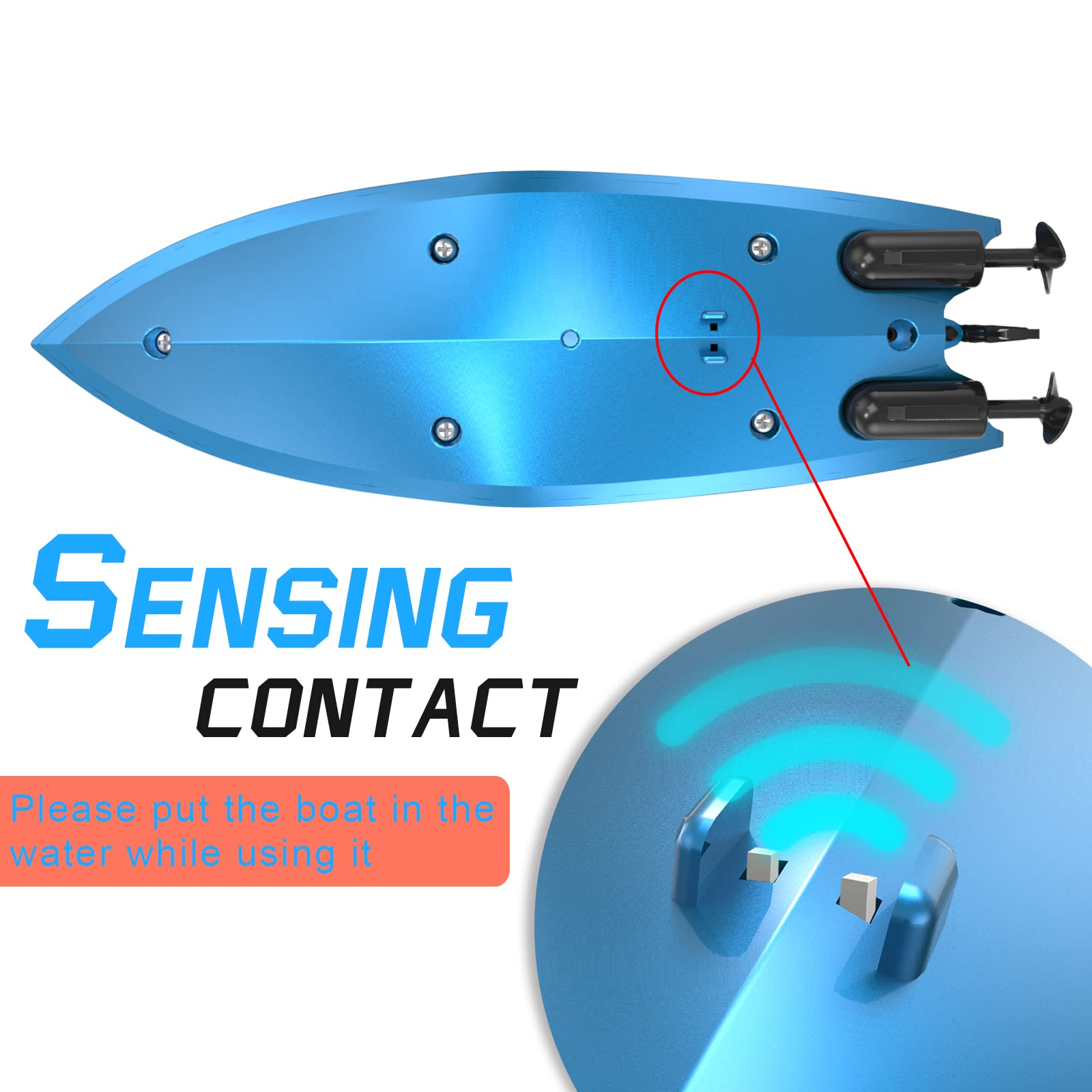 Uleway 2.4GHz Remote Control Boat for Kids & Adults - High Speed Mini RC Racing Boat Toy with LED Lights for Pool, Lake & Ocean - Perfect for Indoor & Outdoor Water Play, Birthday Gifts & Family Fun