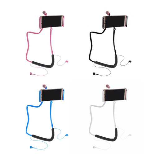 360° Rotating Neck Hanging Phone Holder - Hands-Free Stand for 4-10 Inch Smartphones & Tablets - Perfect for Cooking, Working, Traveling & Relaxing