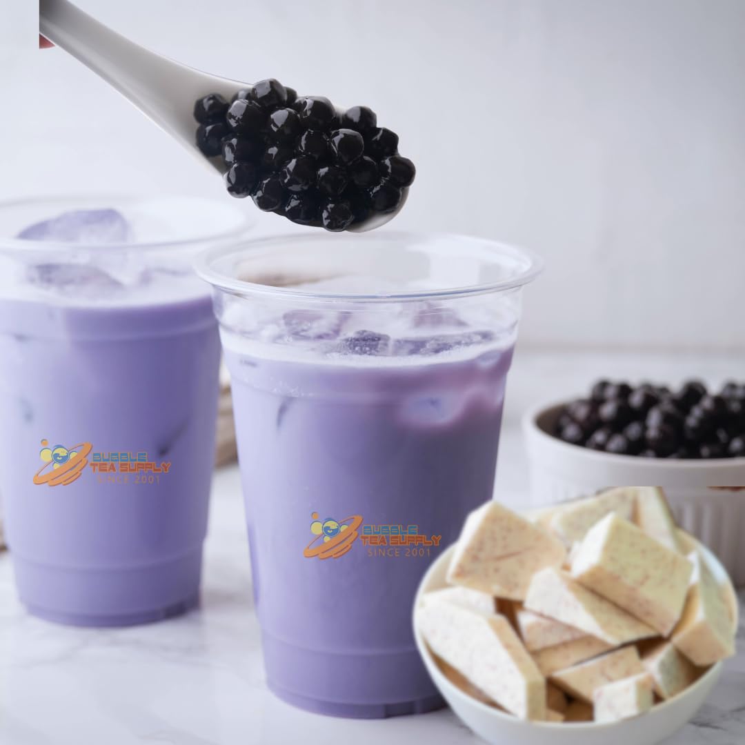 **Bubble Tea Kit - Taro Flavor (40-45 Servings) | Instant Boba Milk Tea Starter Set with Tapioca Pearls & Powder | DIY Bubble Tea at Home, Parties & Gifts**