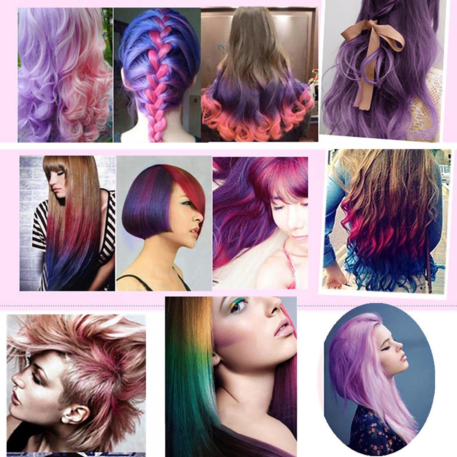Professional Temporary Hair Color Gel & Styling Cream - Pink Hair Dye Stick for DIY Salon Styling | Perfect for Parties, Cosplay & Creative Hairstyles