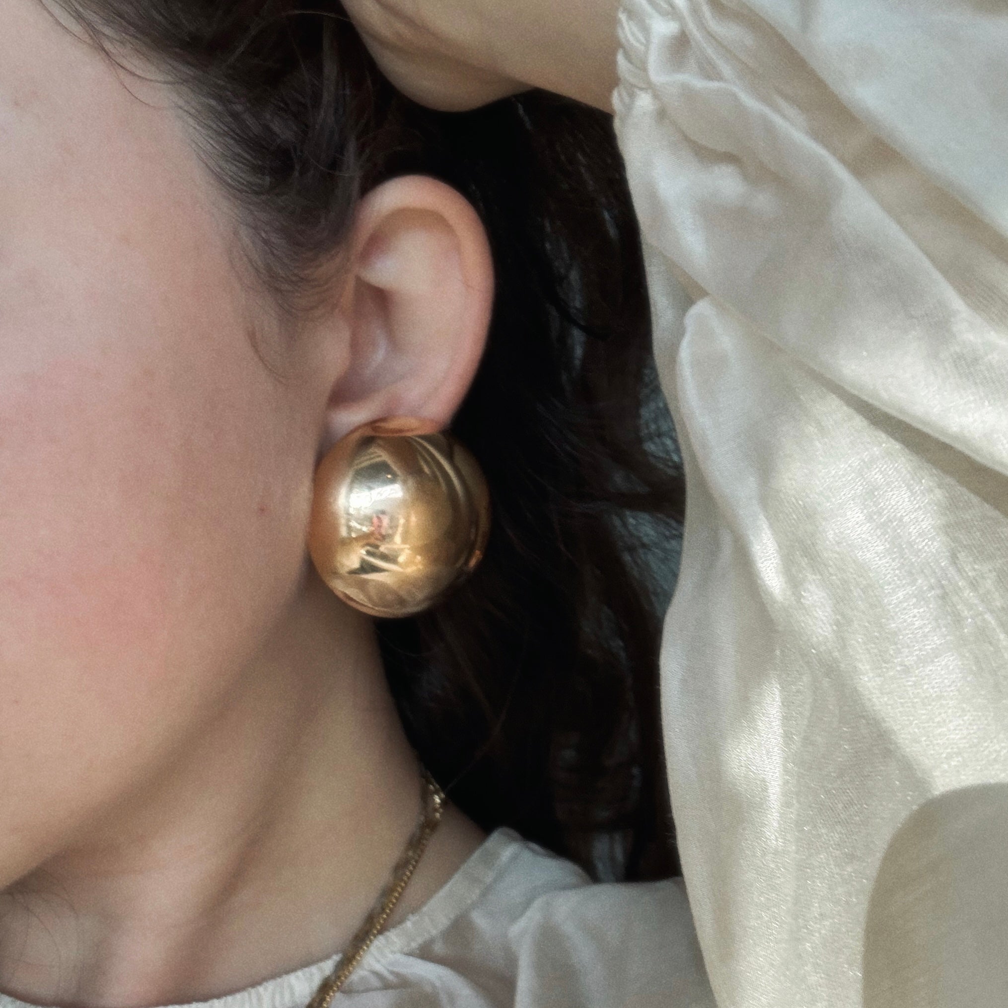 14K Gold Ball Earrings for Women - Minimalist Stud Earrings for Everyday Wear - Perfect for Work, Parties & Gifting