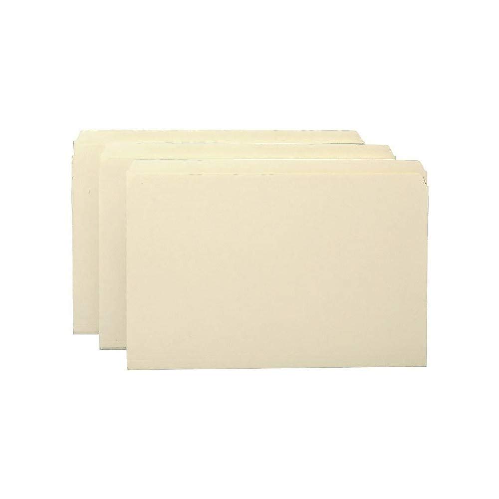 Staples 116889 Manila File Folders - Legal Size, Single Tab, 100-Pack/Box - Perfect for Office Organization, Document Storage & Filing Systems