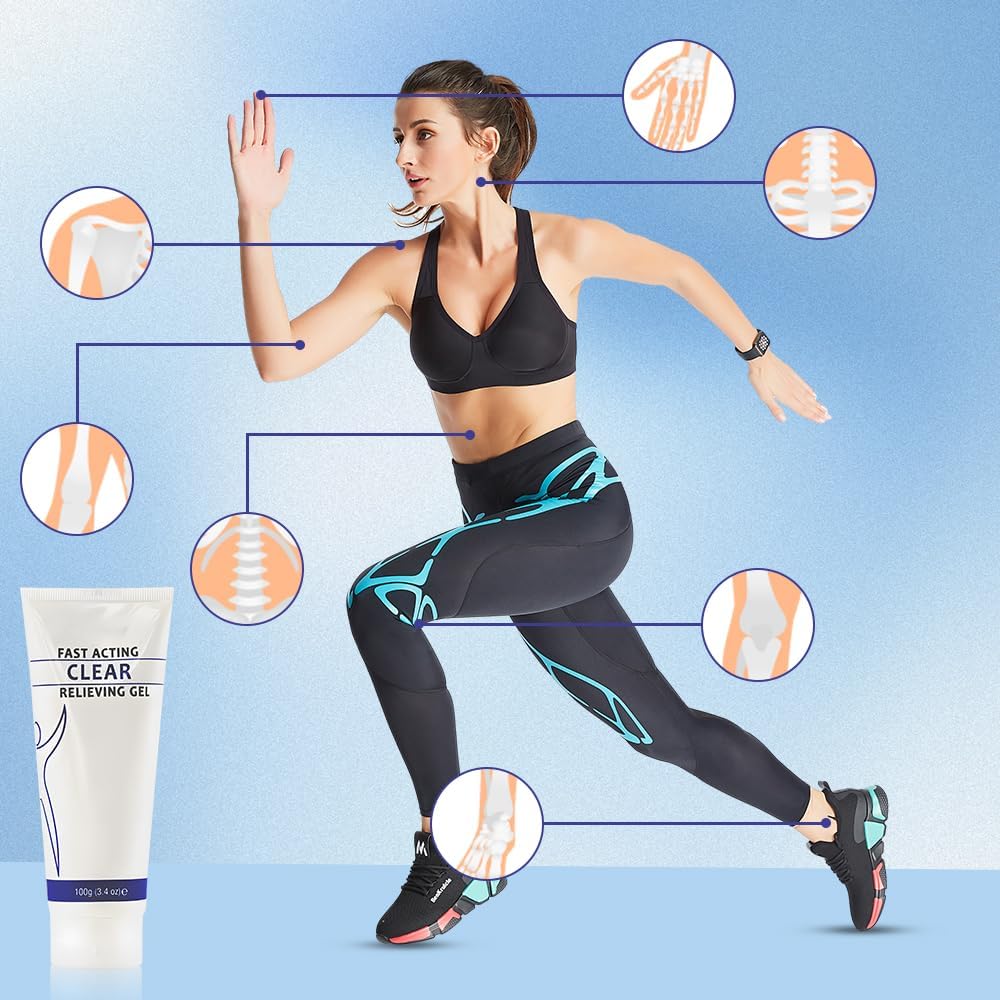 Soothing Cooling Gel 100g - Fast Absorbing Pain Relief for Muscle & Joint Pain - Sports Recovery & Body Care Lotion for Women & Men - Perfect for Post-Workout, Arthritis & Daily Aches