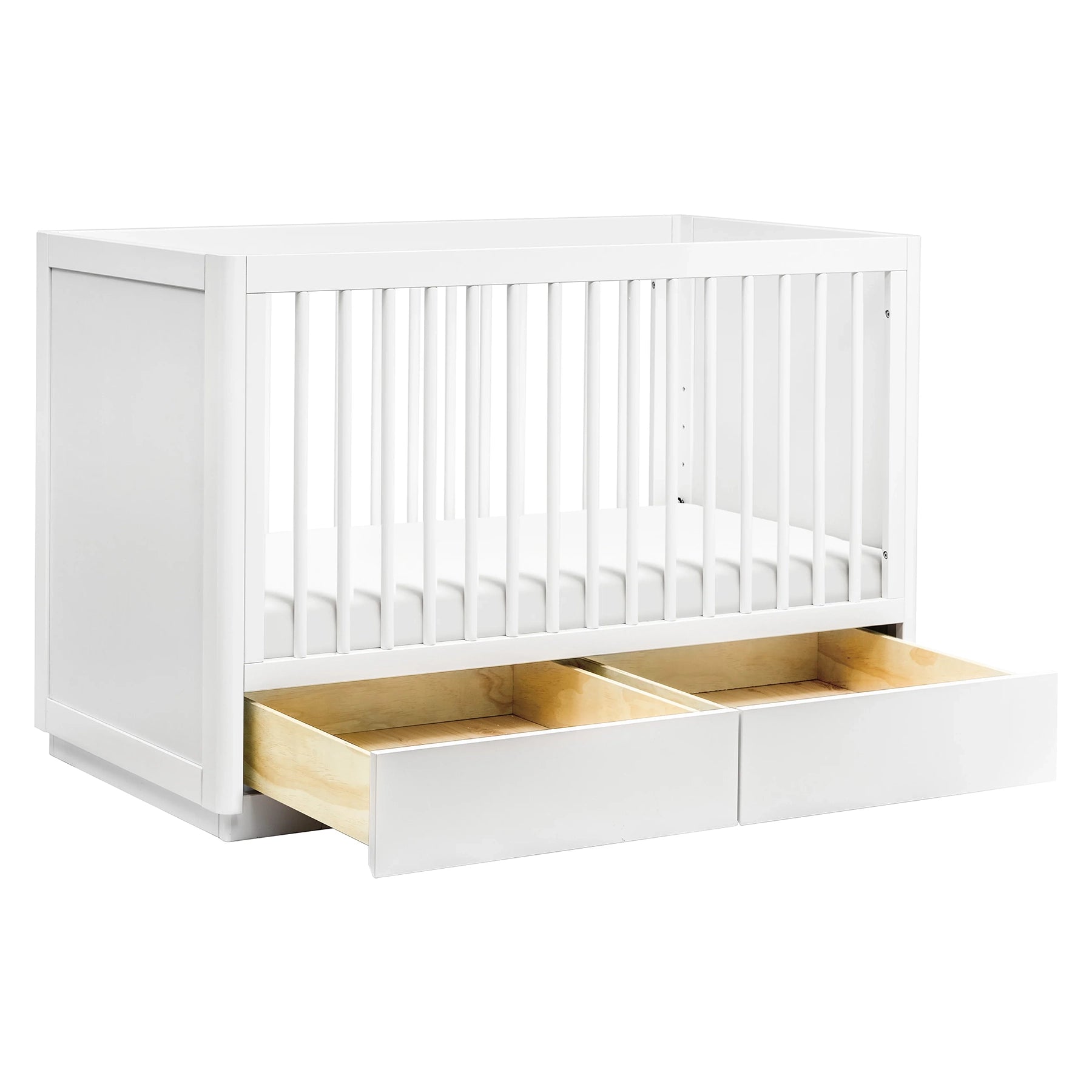 Convertible 3-in-1 Bento Storage Crib with Toddler Bed Conversion Kit - Multifunctional Nursery Furniture for Baby to Toddler Transition - Perfect for Small Spaces & Modern Nurseries